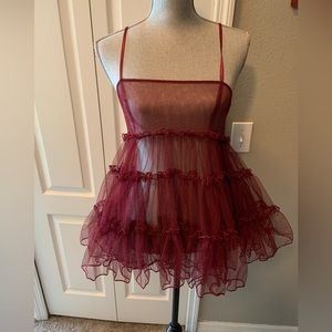 Free people ladies maroon nighty babydoll